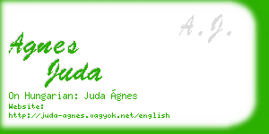 agnes juda business card